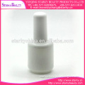 wholesale cute white empty clear top coat nail polish bottle with plastic cap dispenser pump bottle